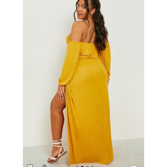 Off the shoulder balloon sleeve maxi dress - Picture 2 of 3